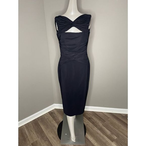NWT Chiara Boni La Petite Robe Audrine Ruched Cutout Bodycon Dress $695 - Picture 3 of 7
